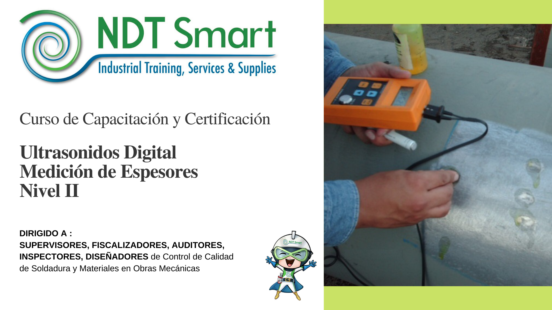 Ultrasonidos Digital Medición de Espesores Nivel II